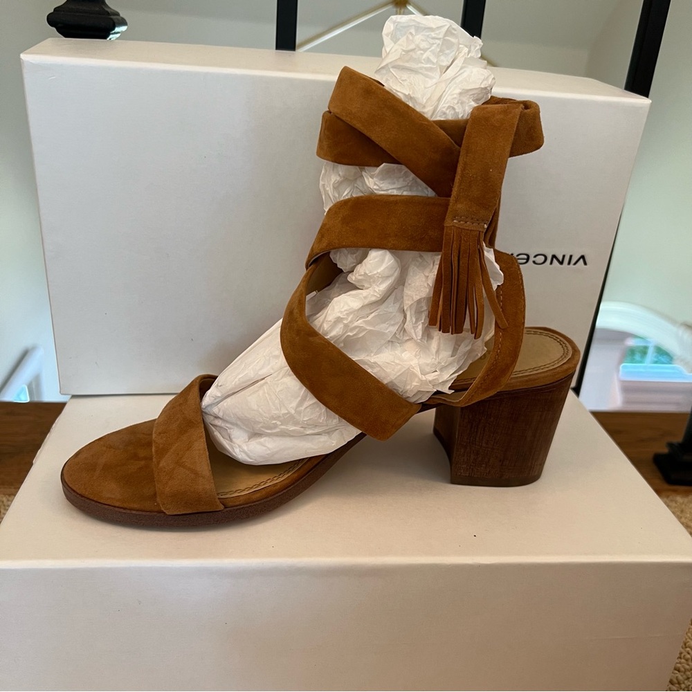 Splendid lace up suede sandals